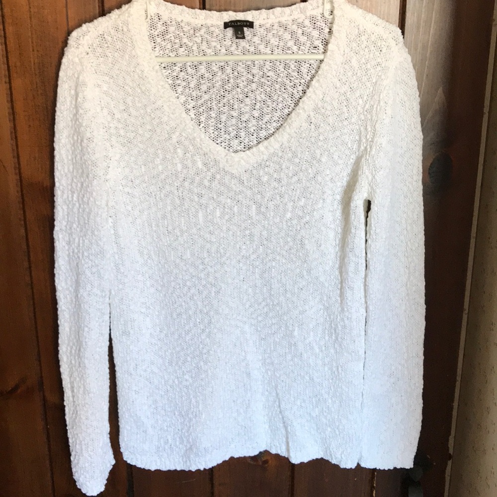 Talbots White Sweater